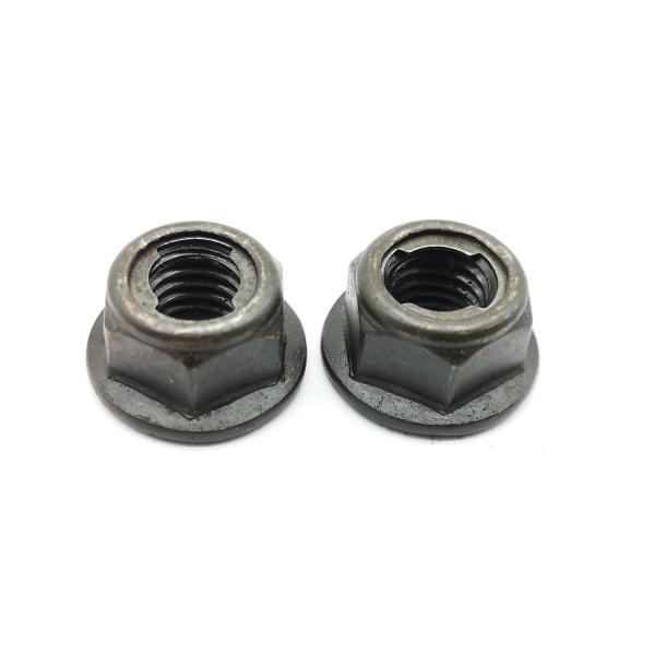DIN 6927 Self Locking Flange Nut Medium Strength Steel Black Oxide