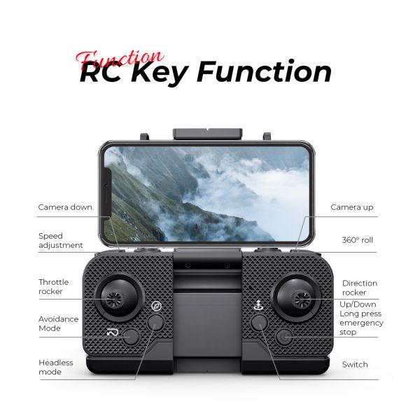 H16 Mini RC Drone HD Камера Wifi Fpv Бесшовный складной квадрокоптер Профессиональные дроны Игрушки для детей 14Y+