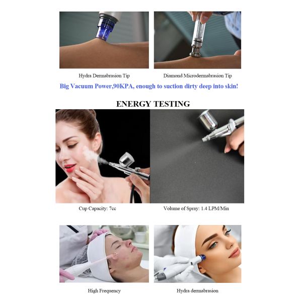 BIO RF Beauty Therapy Machine 15 Inch Cold Hammer Hydro Dermabrasion Device