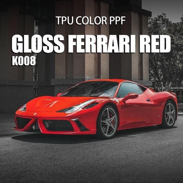 K008 Gloss Ferrari Red High Quality TPU Color Car Paint Protection Film