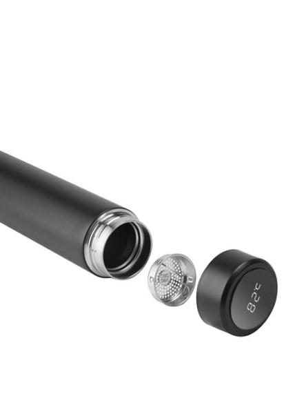 Water Bottle 0.5l Smart Vacuum Flask Insulated Bright Led Screen Non Slip Mat