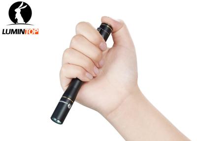 LED High Lumen Pen Flashlight  AAA Battery Powered Aluminum Material