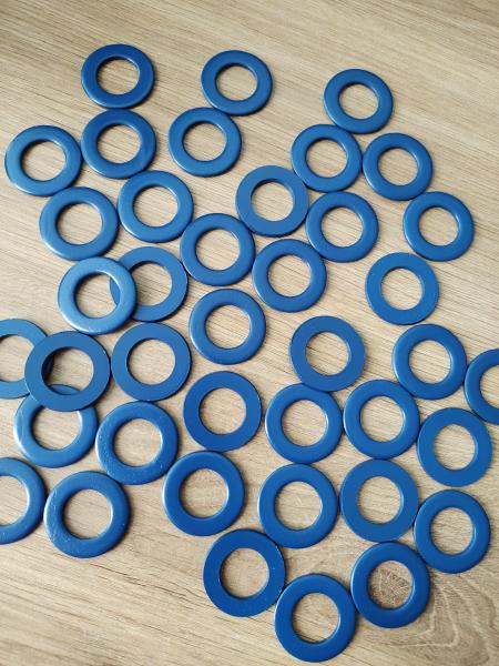 Carbon Steel Plain Washer PTFE Coated in Blue with Grade 4.8-12.9 and ISO/ASME/DIN/JIS/GB Standard