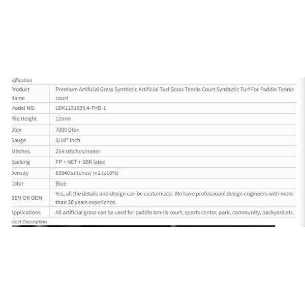 12mm Artificial Grass Synthctic Tennis Court Synthetic Sports Turf For Backyard