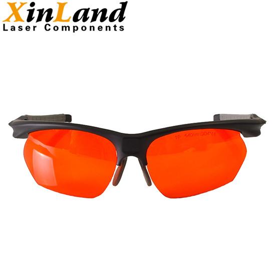 High Density 190～540nm OD 4+ 5mm Laser Eye Protection Safety Glasses for UV and Green Lasers with Case