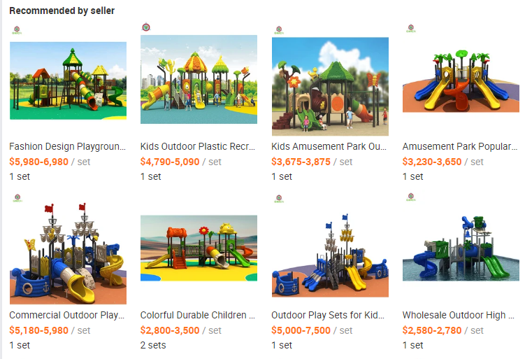 Customiable Eco Friendly Kids Outdoor Playground Equipment 1200*800cm Use Zone