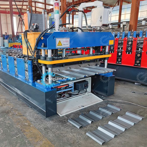 Hydraulic Cutting High Speed Automatic Rib Roofing Sheet Roll Forming Machine