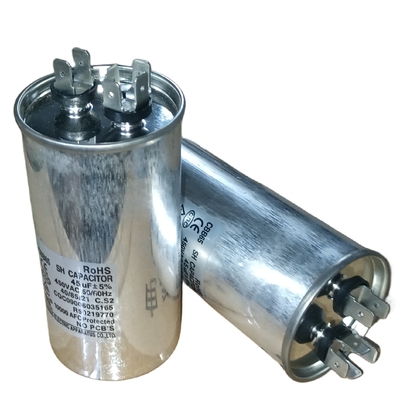 Круглообразный единый конденсатор 450VAC CBB65 кондиционер Моторный конденсатор
