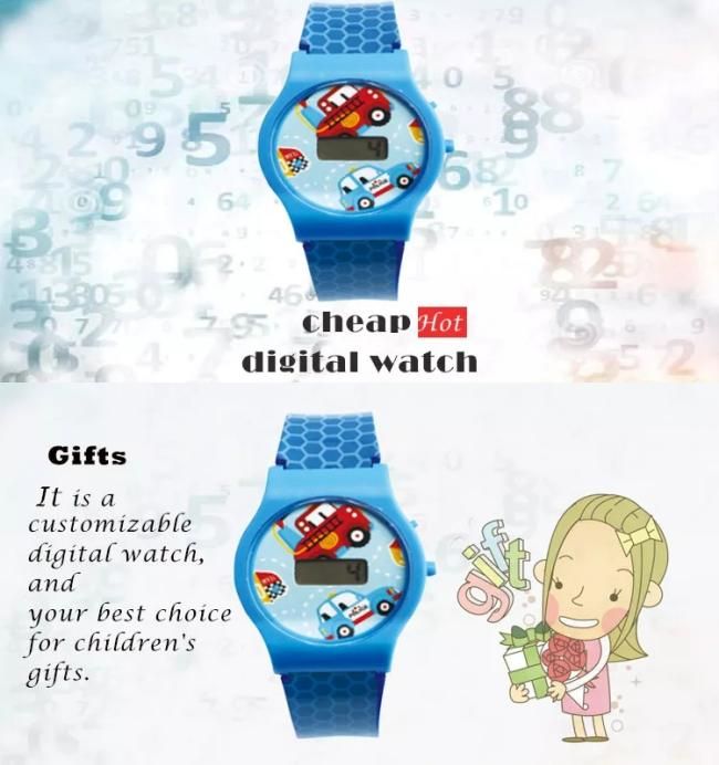 Дети цифров 3ATM мультфильма водоустойчивые наблюдают вокруг водоустойчивой пластмассы