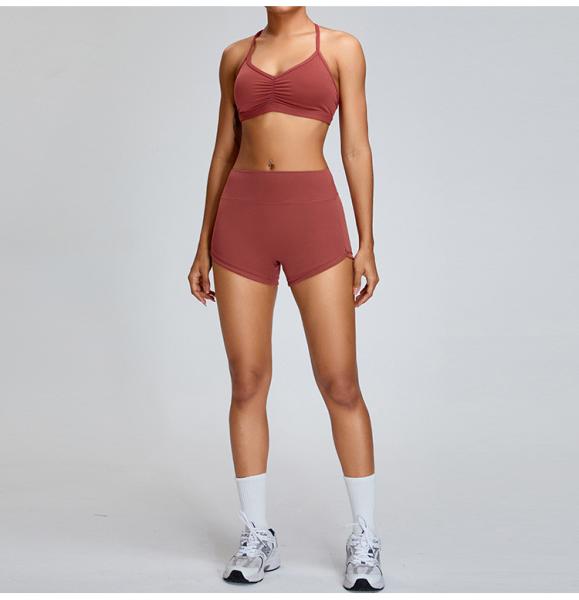 NUDE PEACH HIP LIFT YOGA PANTS WOMEN'S ABDOMINAL YOGA SHORTS THREE-POINT TIGHT FITNESS PANTS RUNNING PANTS