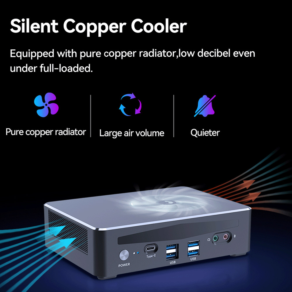 Core i5 1240P Intel Mini PC с DDR4 64G Dual Ethernet Dual HDMI для домашнего офиса