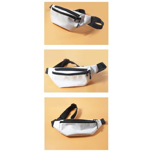 Canvas Polyester Blank Sublimation Waist Bag Chest Bag Crossbody Bag Pack