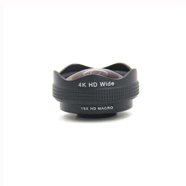 Mobile Phone Clip On Wide Angle Lens 15X Macro Lens With Front Rear Cover