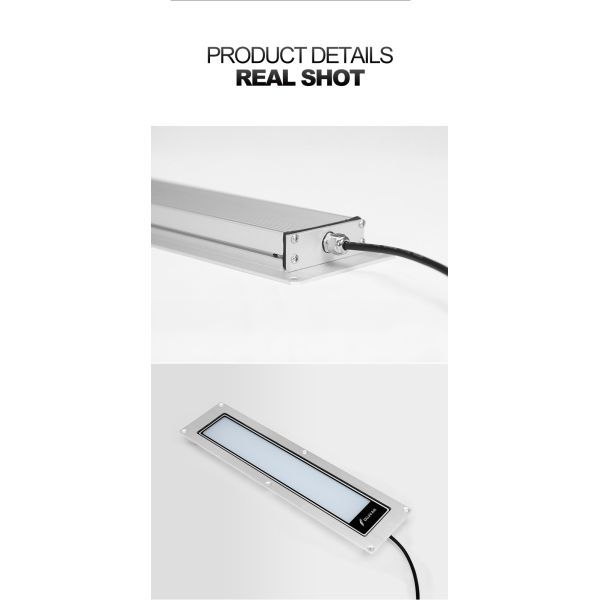 Luz de trabajo LED para máquina de aleación de aluminio, tubo lineal, resistente al aceite, 18W, luz de trabajo LED CNC