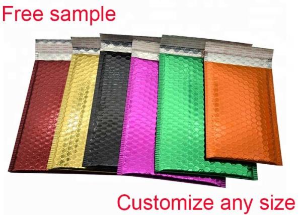 Moisture Resistant Metallic Bubble Mailers Envelopes Gloss With 2 - Sealing Sides