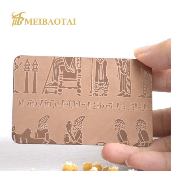 201 лист вытравленный нержавеющей сталью Pvd поднял твердость цвета HRB100 золота