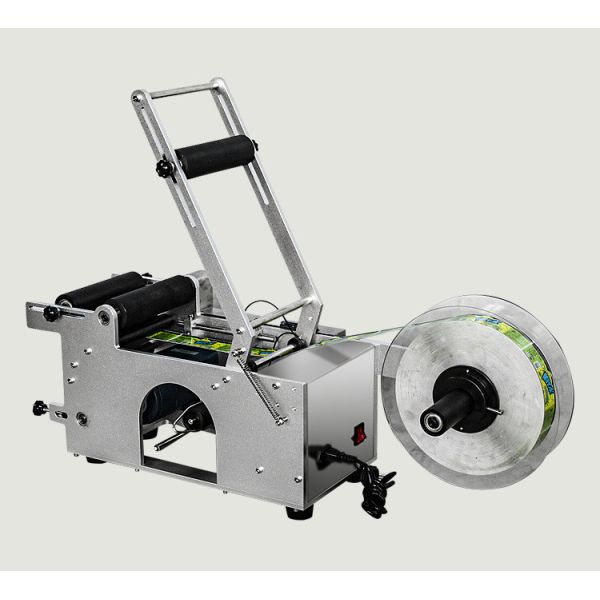 Manual Bottle Flat Labeling Machine , 1mm accuracy Self Adhesive Label Applicator