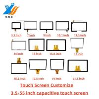 Personalizar Multi-size multi-touch projetado capacitivo (PCAP) GG GFF painel de tela sensível ao toque para máquina de venda de educação médica industrial comercial