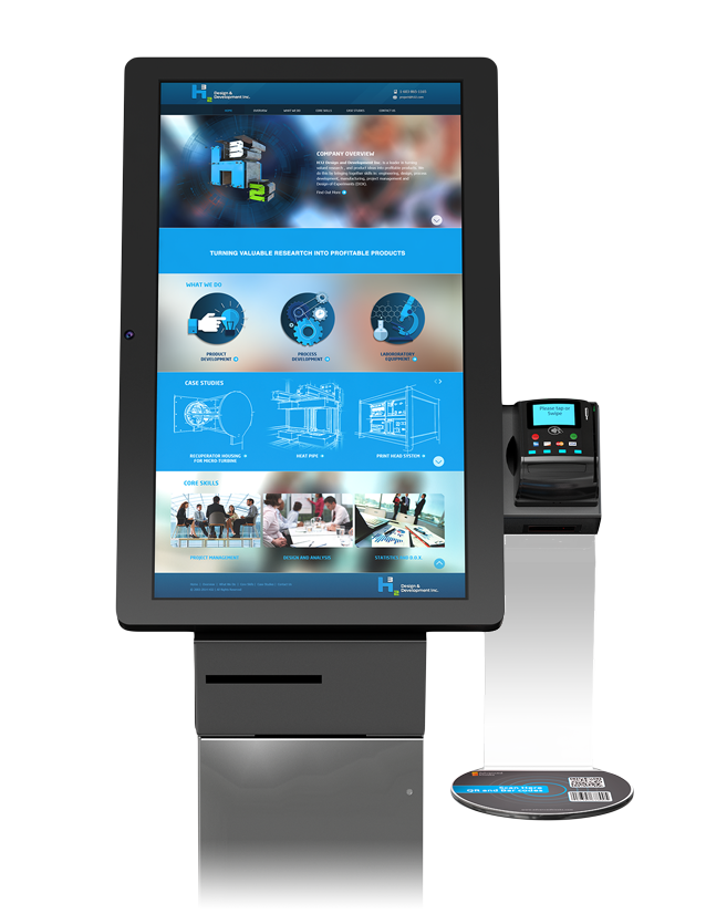 Cinema Ticket Vending Kiosk LED Touch Screen Display With Printer