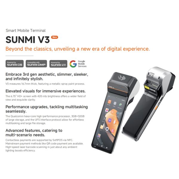 SUNMI V3 POS Machine: Transform Your Business with Intelligent Technology