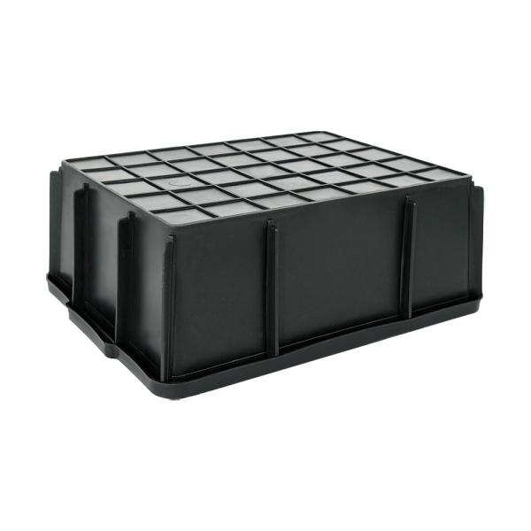 Black Soldier Fly Plastic Crates 360x270x130mm for Transportation and Organization