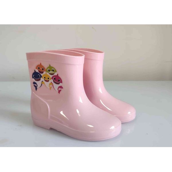 Flexible PVC Side Print Filles Bottes de pluie éclairer Enfants Chasseur Wellies OEM ODM