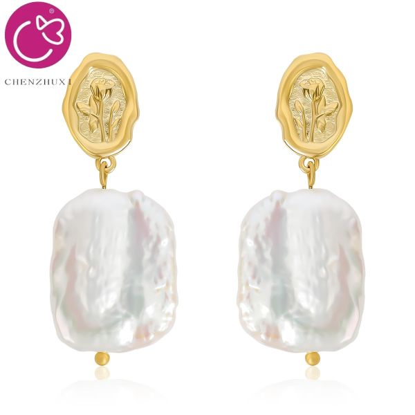 Fashion Jewelry Latest Design Natural Pearl Earrings Pearl Petals Baroque Pearl Earrings