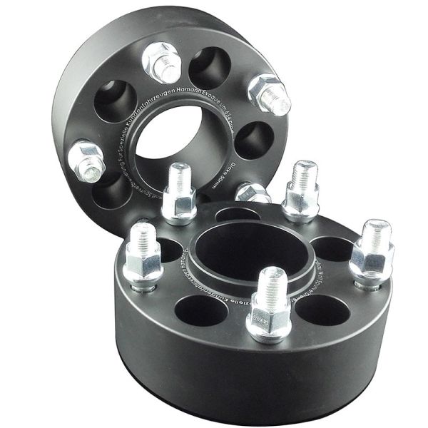 5x130/84.1 to 5x112/66.6 Forged Aluminum Billet Hubcentric Wheel Adapters Anodized Black Finish