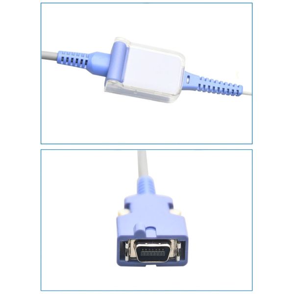 Doc-10 Blue-Purple Amp 14P DB9 Female Blood Oxygen Extension Cable Adapter Medical Consumables Compatible with N550 560 595