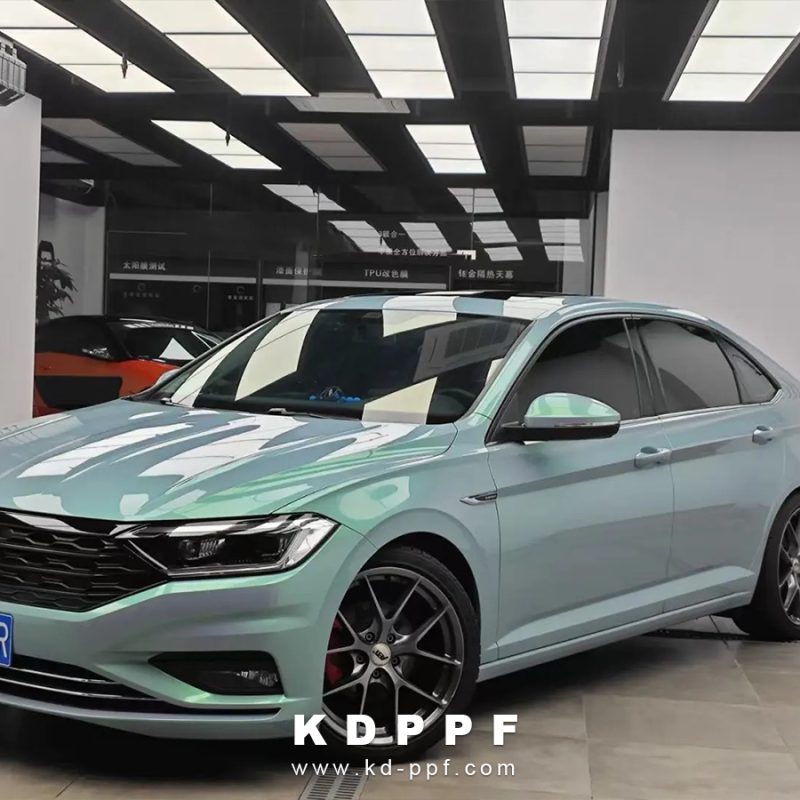 Magic Gray Green Self Healing Color Paint Protection Film Scratch UV-Resistant TPU PPF with 8mil Thickness