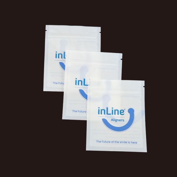 Matte Black Small Reusable Ziplock Packaging Bags For Clear Invisible Aligners Bag Orthodontic Remover Packing Bags