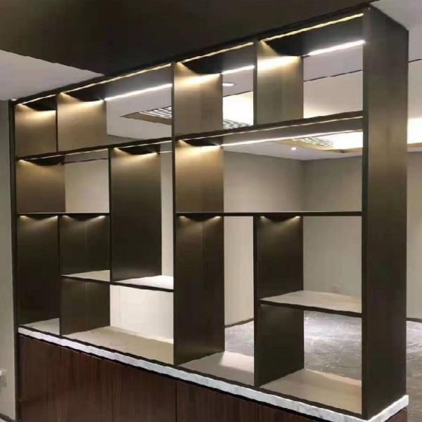 Flower Bookshelf Partition Wall Stainless Large Bookshelf Room Divider