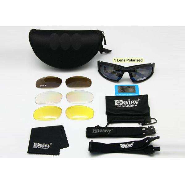 UV 400 Protection Tactical Safety Glasses 3 Polycarbonate Lens Daisy X7