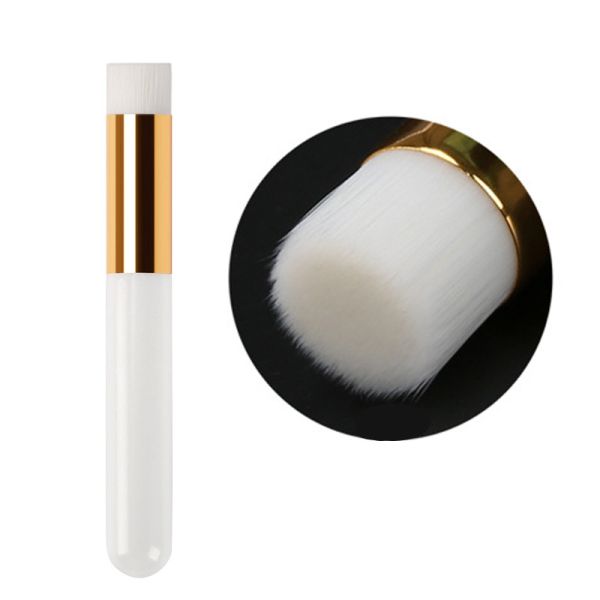 Белая ручка более чистой щетки макияжа ресницы угорь носа деревянная