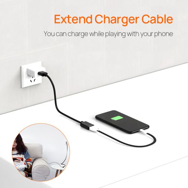 CE OEM Micro USB Male To Female Extension Cable Sync Transmission