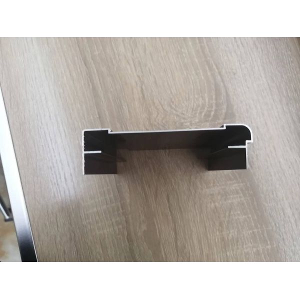 High Glossy Wood Grain Aluminium Wardrobe Door Frame Aluminum Extrusion Profiles