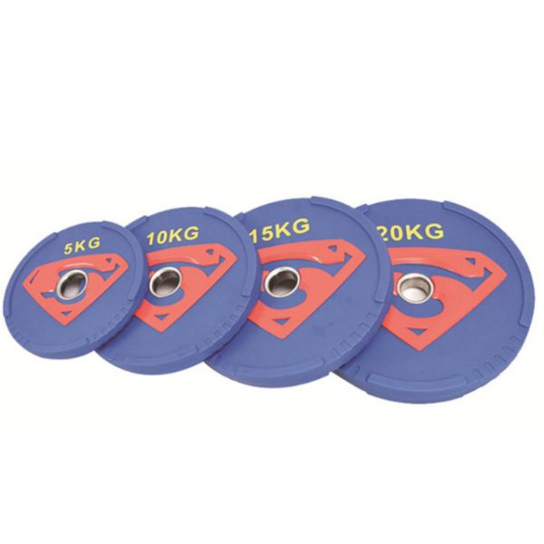 Superman Competitive Barbell Pieces , Combination Barbell Pieces Gym PU Coated Barbell Pieces