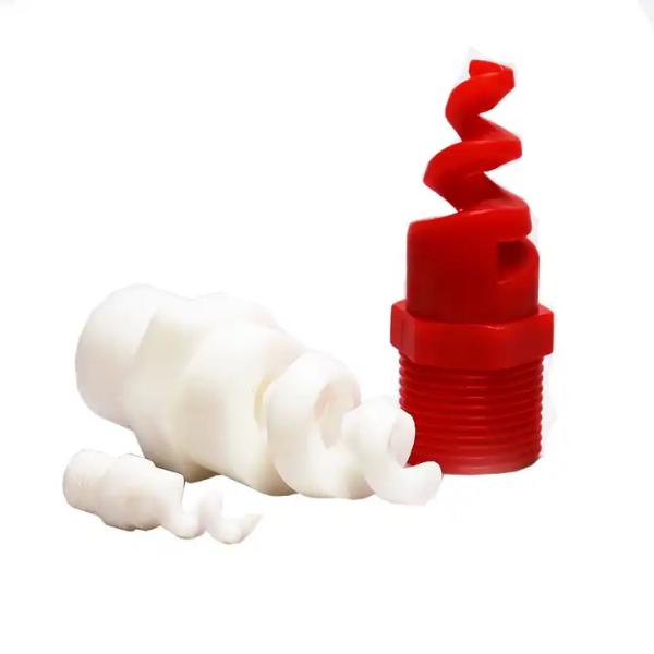 Cleaning Equipment Parts 1/4 3/4 Metal Dust Control Spiral Nozzle PTFE 316SS Brass Pigtail Spiral Nozzles