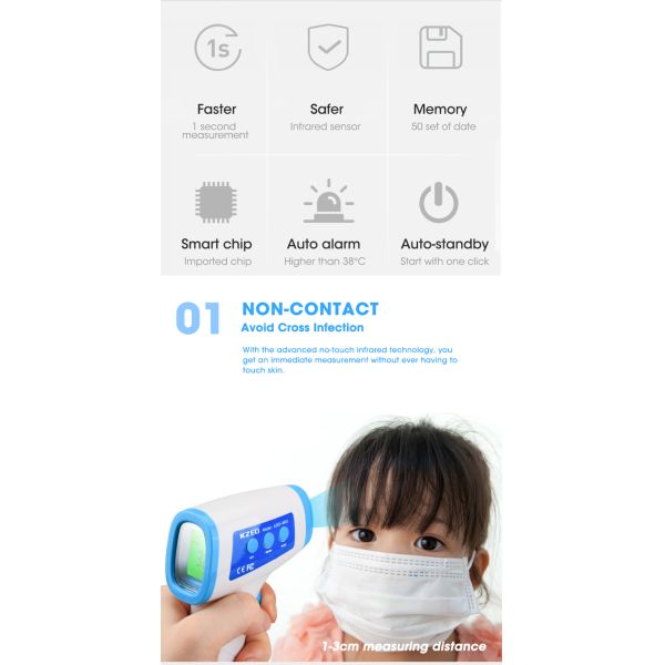 CE Digital Body 5cm Non Contact Medical Thermometer