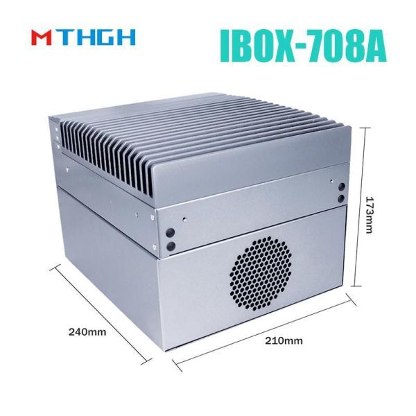 I3 6100T Quad Core Fanless Industrial Mini PC with 12V DC Power Supply and 64G SSD for Harsh Environments