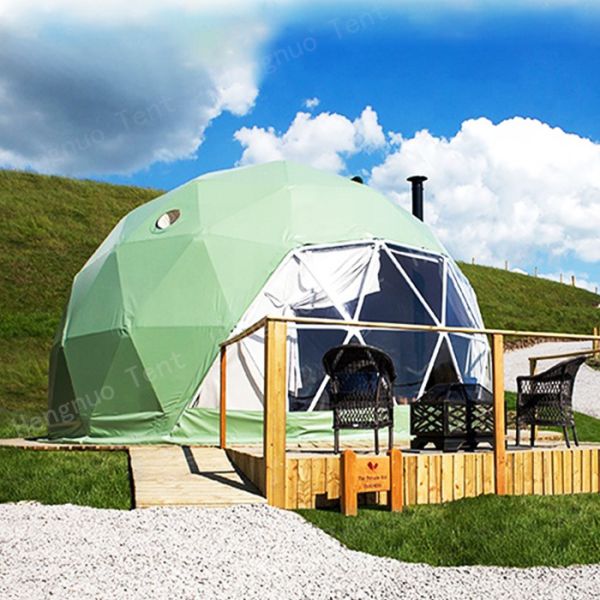 Diameter 4m Waterproof Glamping Dome Tent For House Living