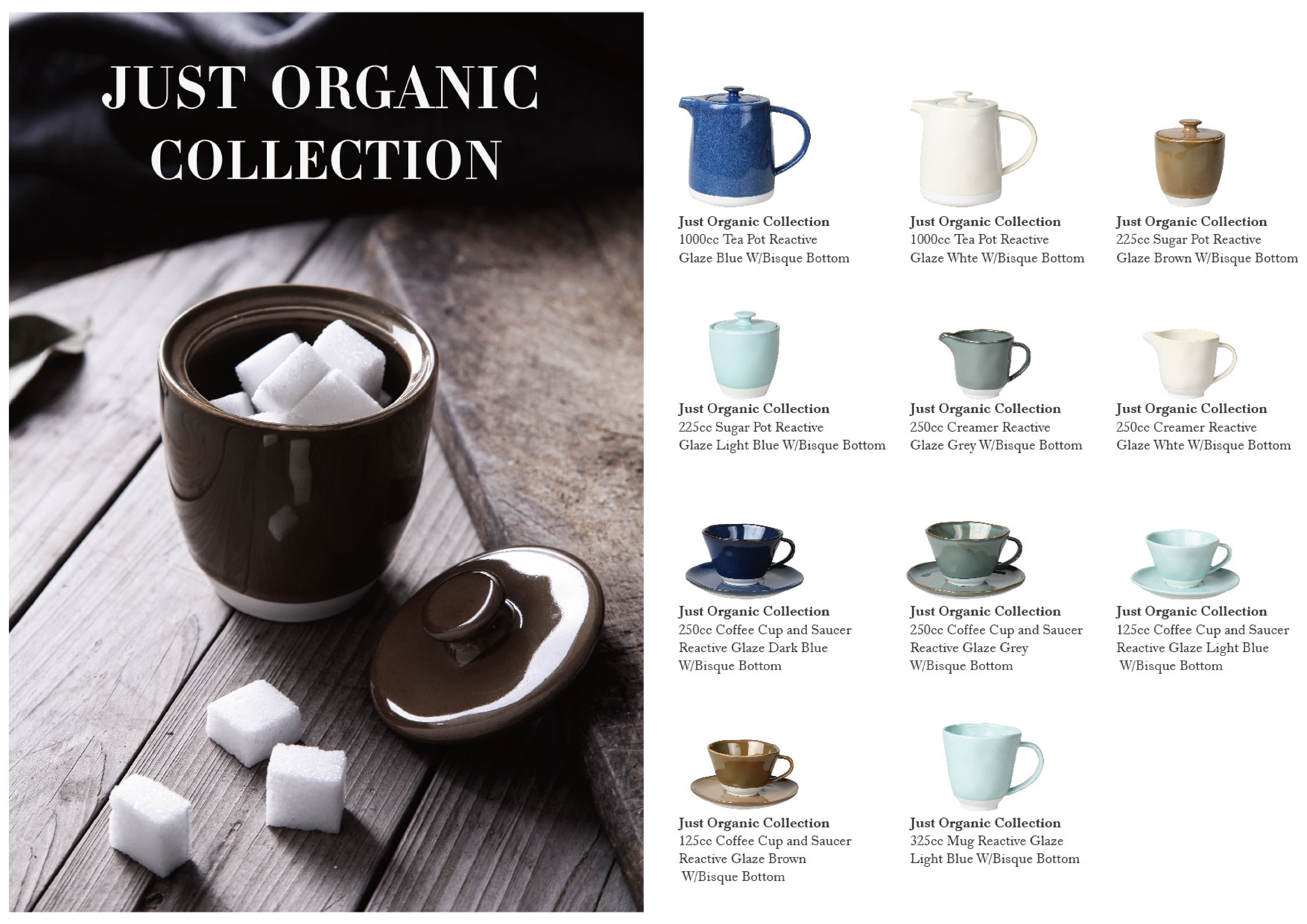 Glazed Color 250CC Modern 15pcs Ceramic Coffee Cup Set