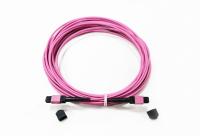 12 polaridade roxa fêmea A da perda 0.35dB da elite do cabo de remendo OM4 do conector da fibra MPO 50/125um