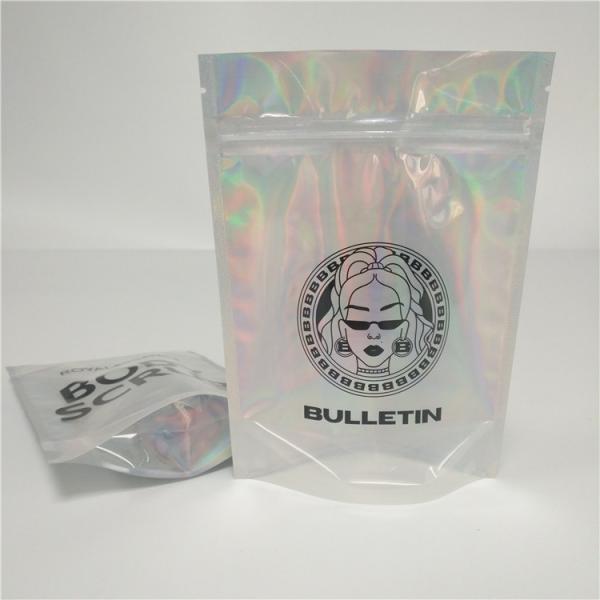 Saco de empacotamento Shinning do verniz para as unhas do pó do brilho de Mylar dos sacos do holograma do malote holográfico da folha