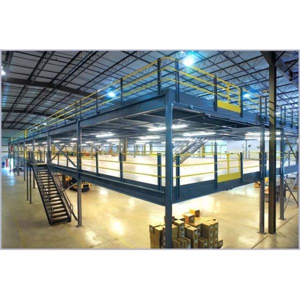 Estante de paletas de varios niveles Mezanino con soporte, estructura de acero Mezanino piso