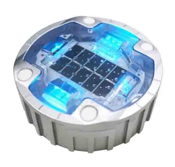 Blue Solar LED Road Studs Reflectors Aluminium 75Tons Load Capacity