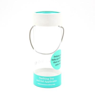 Customize cilindro transparente tubo de papel de embalagem com PVC PET caixa de janela cilindro
