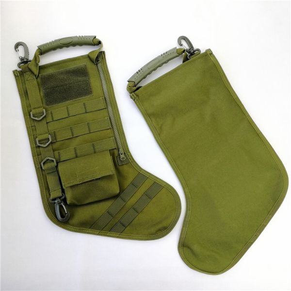 New Green Christmas Decoration Gifts Tactical Christmas Stocking with molle gear