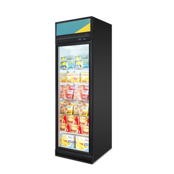 400L Auto Defrost Glass Door Upright Display Refrigerator And Freezer