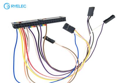 2.54mm Pitch Ribbon Cable Assemblies , Crimping / Pressing Electrical Wiring Harness